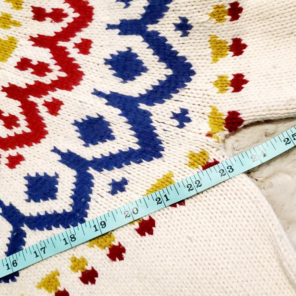 J. Crew Fair Isle Ivan Crewneck Wool Knit Sweater Cottagecore Size XXL - Picture 8 of 10